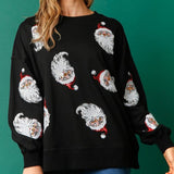 Sequin Santa French Terry Sweatshirt