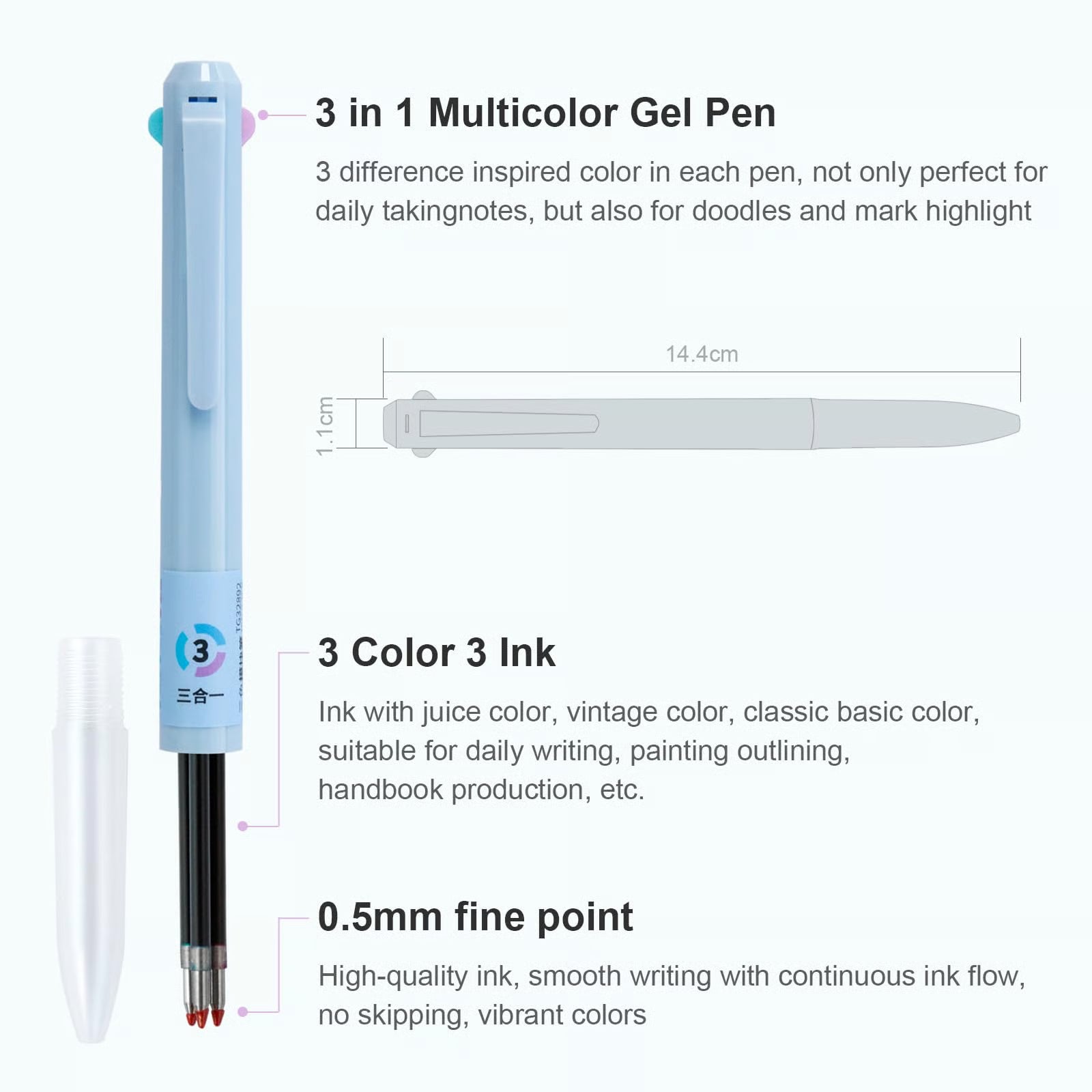 🏆Flash Sale⚡ 50K+ SOLD! Almost Gone-💥6 PCS Multicolor Pen, 3-in-1 18 Colors,Best Gifts