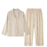 Floral Print Notched Collar Sleepwear Set