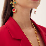 Evil Eyes Retro Face Stud Earrings