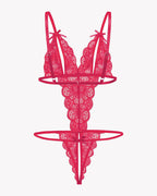 Lace Bodysuit Deep V Teddy