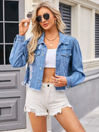 Casual Distressed Denim Jacket