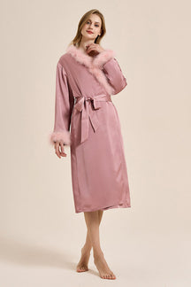 Bettie Page Lilac Feather Robe