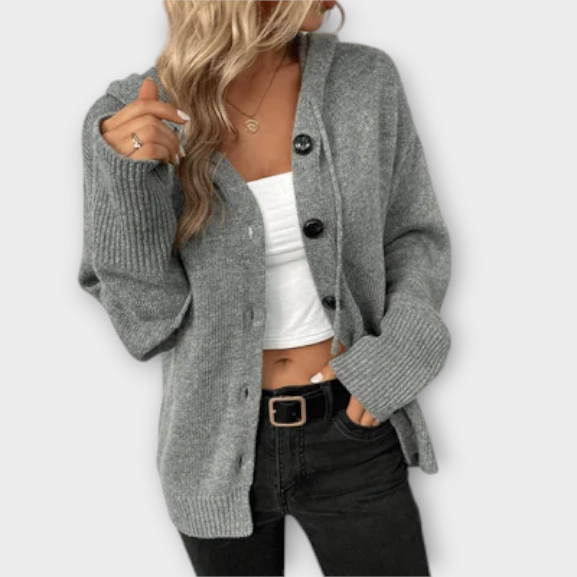 Lucía | Chaqueta de punto con capucha