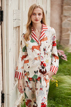 Christmas Dog Print Pajama Set-Pant Set