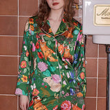 Forest Garden Print Long Sleeve Casual Wear Set