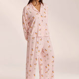 Food Print Pajama Set - Dusty Pink