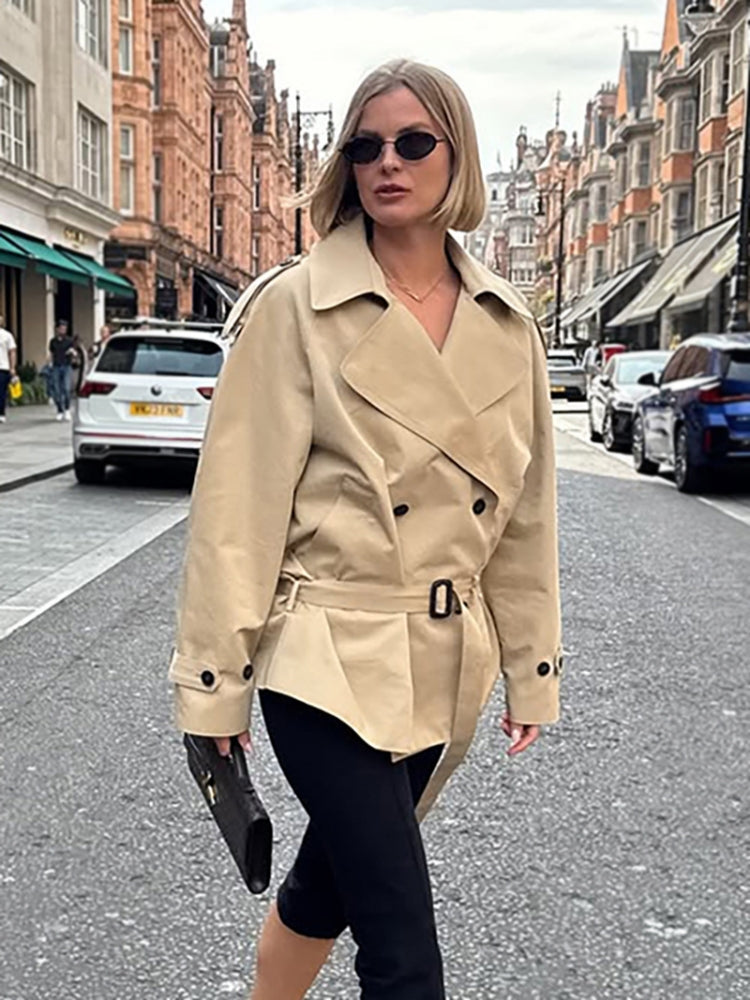 Belted Mid-Length Trench Coat