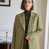 Vintage Green Checkered Blazer