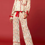 Christmas Characters Print Pajama Set