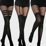 Mock Thigh High Stockings For Women Sexy Fishnet Tights Suspender Pantyhose