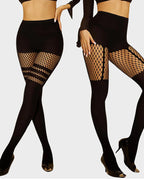 Mock Thigh High Stockings For Women Sexy Fishnet Tights Suspender Pantyhose