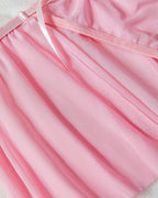 Large Size Sexy Flower Hollow Chest Mesh See-through Pajama Set