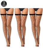 3-Pack Sexy Diamond Lace Stockings
