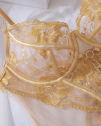 Sexy Mesh See-through Thin Lace Bra Set