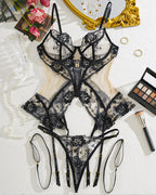 Sexy Mesh See-through Thin Lace Bra Set