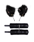 Sexy Bell Collar Tail Jewelry Maid Costume Headdress Neck Accessory Props Set