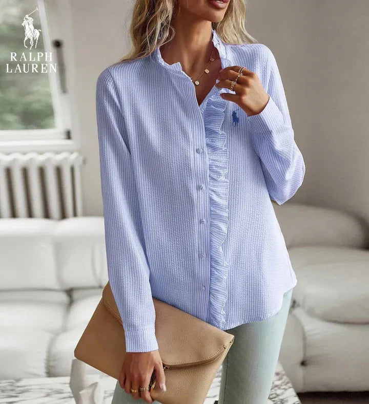 R&L Women’s Ruffled Detail Shirt