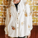 Super Bowl Cheer Oversized Denim Jacket