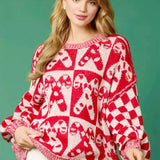 Candy Cane Christmas Knit Sweater