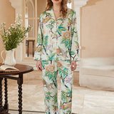 Peony Print Long-Sleeve Loungewear Set