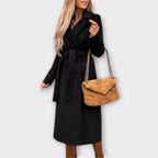 Eliza - Stylish long coat with belt
