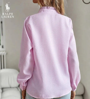 R&L Women’s Ruffled Detail Shirt