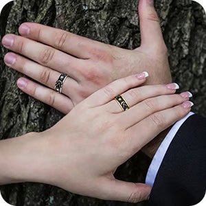 Sun, Moon & Stars Anxiety Relief Spinner Ring for Couples