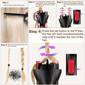 360 Degree Rotate Automatic Hair Braider | Perfect braids in seconds