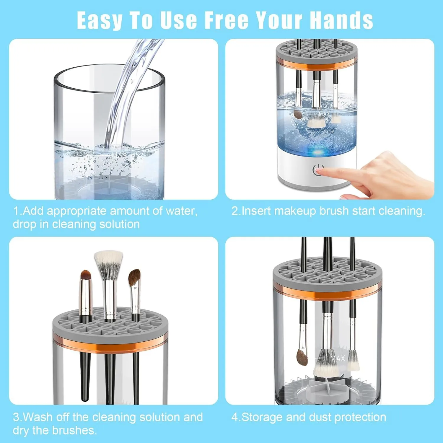 Automatic Makeup Brush Cleaner | SpinGlow™