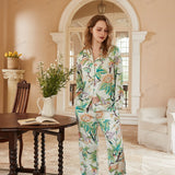 Peony Print Long-Sleeve Loungewear Set