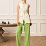 Niche Crewneck Sleeveless Niche  Cardigan Vest Shirt