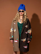 Lucky Duck Patchwork Oversized Coat