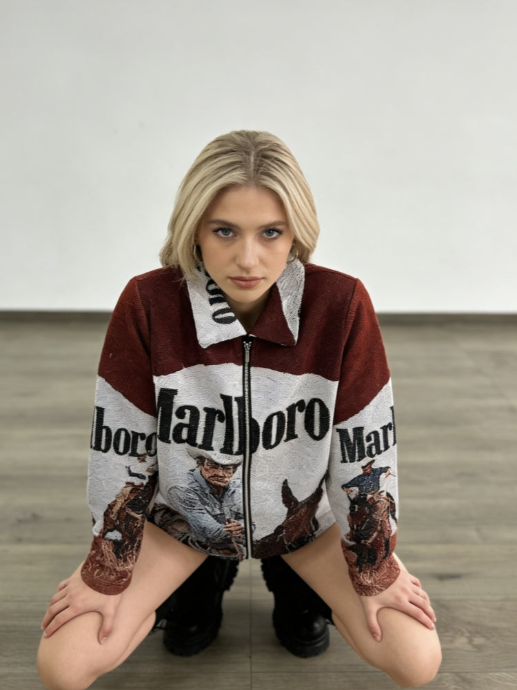 Marlboro-Style Western Denim Jacket