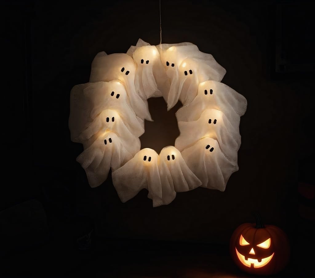 Spooky Halloween Glow Wreath