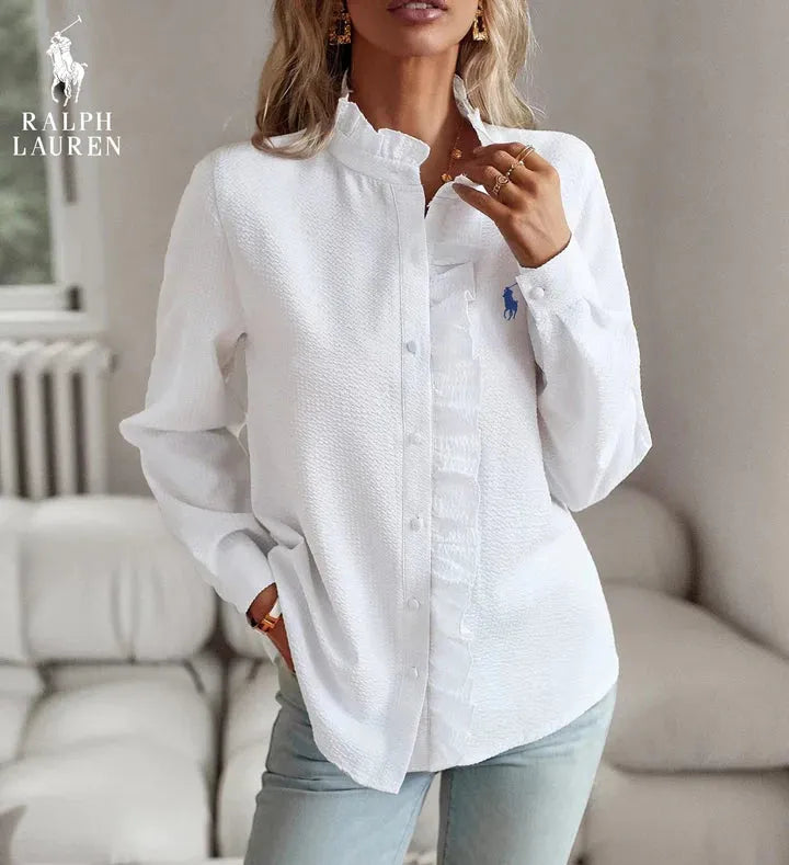 R&L Women’s Ruffled Detail Shirt