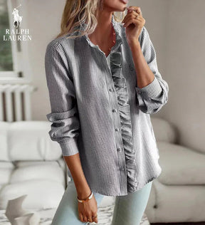 R&L Women’s Ruffled Detail Shirt