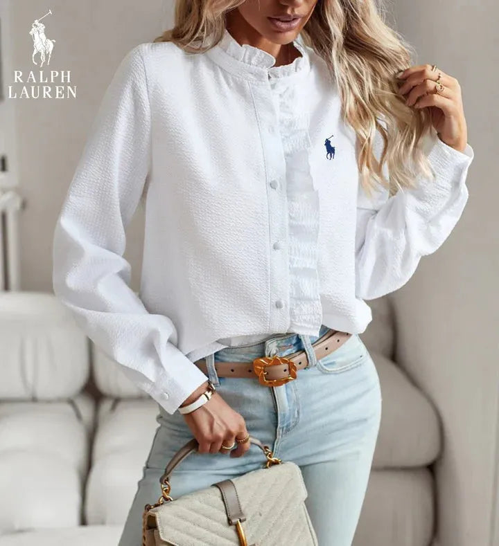 R&L Women’s Ruffled Detail Shirt