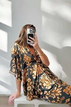 Golden Mystery Lotus Pajama Set