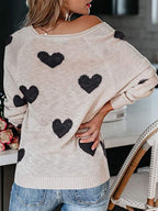 Valentine's Day V-Neck Knit Sweater
