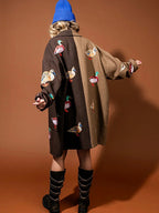 Lucky Duck Patchwork Oversized Coat