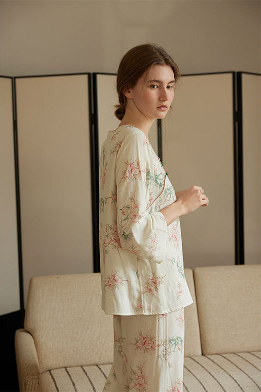 Eco-Friendly  Fiber Printed Pajama Set