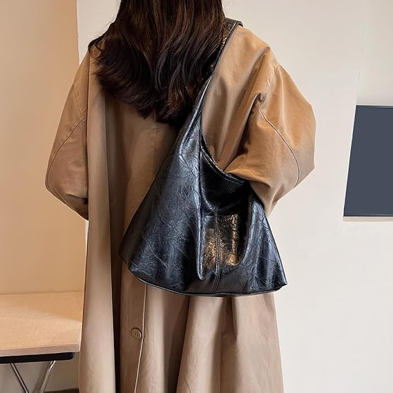 Ava™ Distressed Leather Bag – Spacious Elegance with Everyday Functionality
