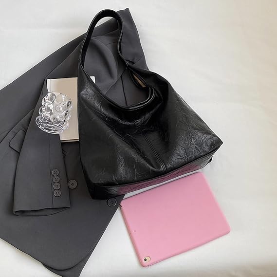 Ava™ Distressed Leather Bag – Spacious Elegance with Everyday Functionality
