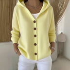 Nylah | Strickjacke mit Kapuze und Knöpfen