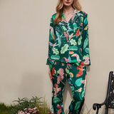 Tiger and Monkey Print Ice-Sleeve Loungewear Set