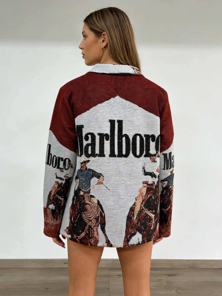 Marlboro-Style Western Denim Jacket