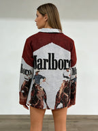 Marlboro-Style Western Denim Jacket