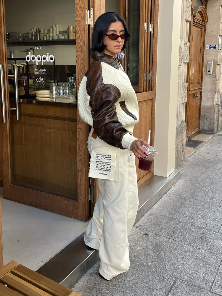 Color-Block Knit Jacket