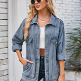 Women’s Fall Loose-Fit Denim Jacket